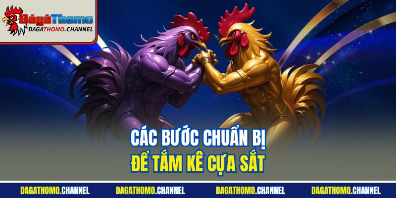 Các bước chuẩn bị để tắm kê cựa sắt